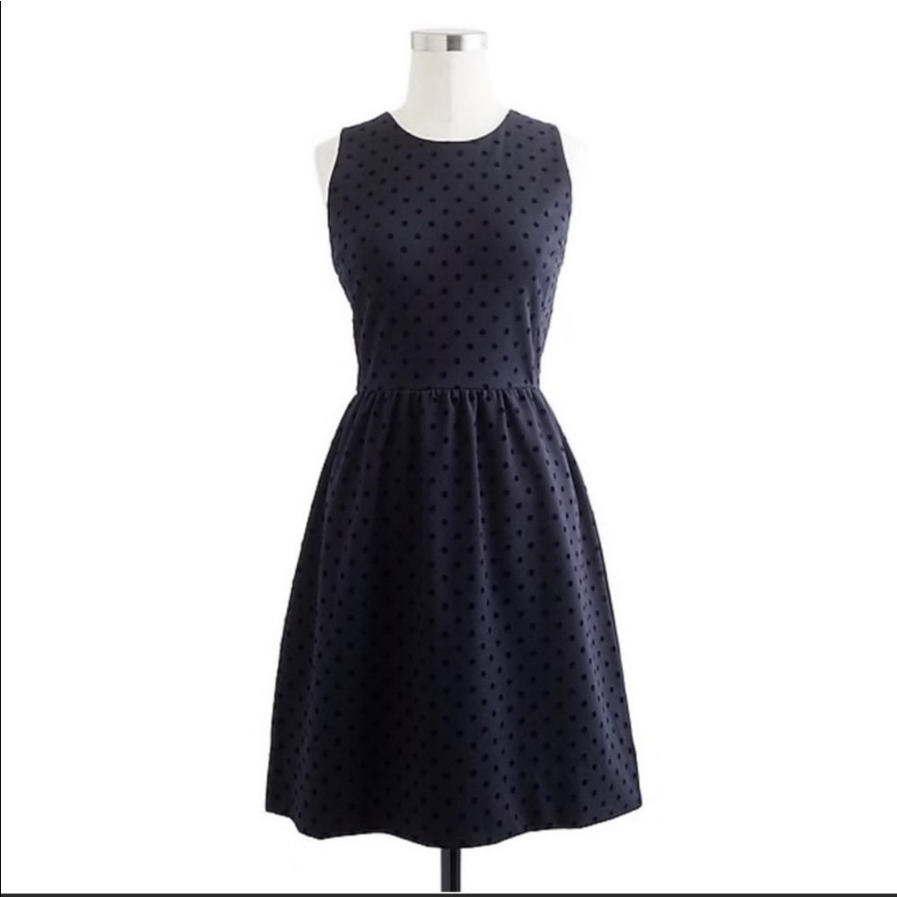 JCrew Polka Dot Ponte Sleeveless Dress 26596